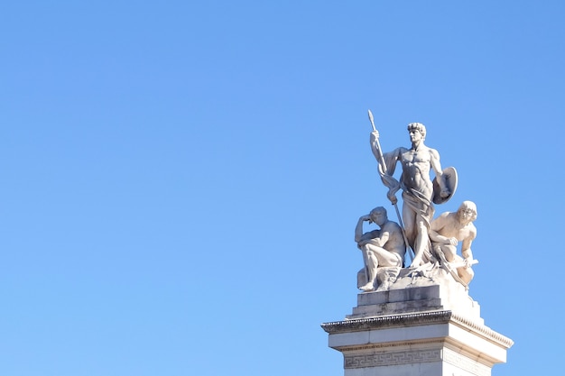 Rome Italy Statues of National monument of Victor Emmanuel II