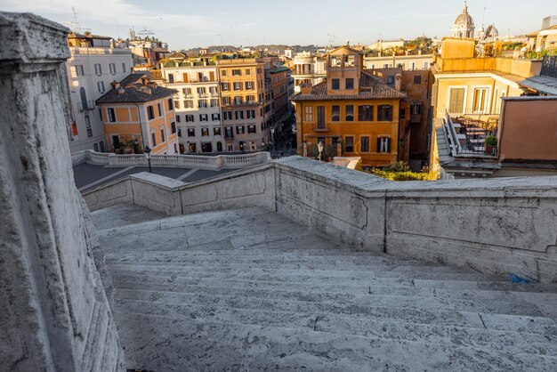 Rome stadsgezicht vanaf de top van de Spaanse trap