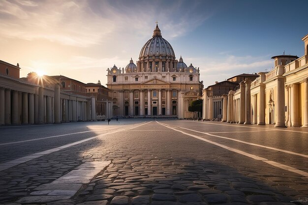 Rome Vaticaan bij zonsopgang