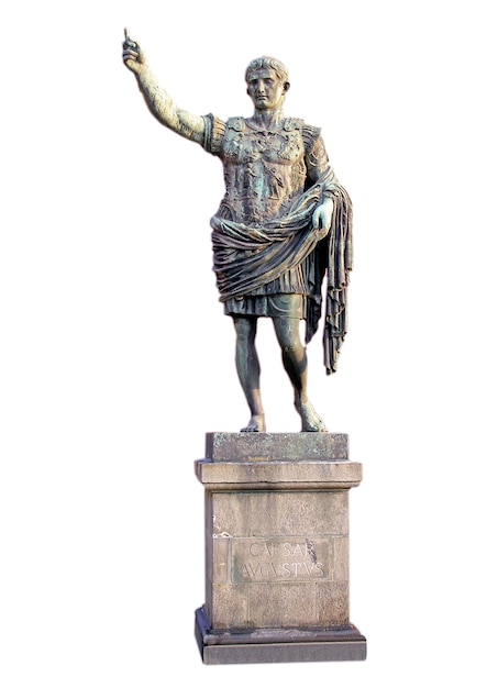 Romeins standbeeld van keizer Augustus in Turijn, Italië