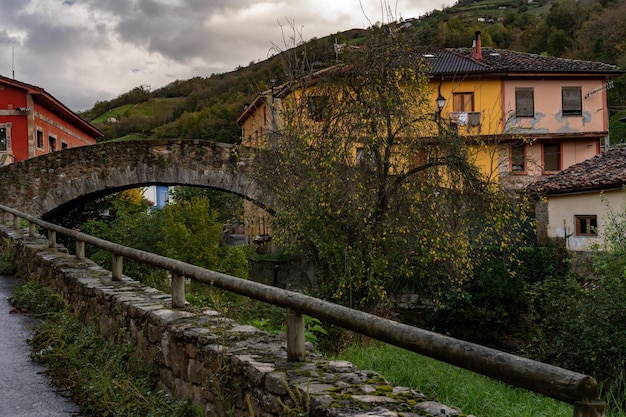 Romeinse brug van villoria in asturië, spanje