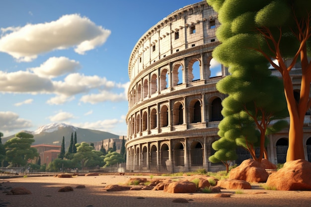 Romeinse colosseum illustratie