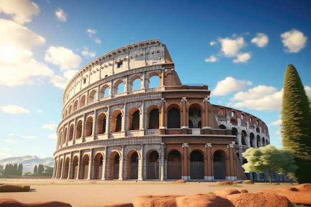 Romeinse colosseum illustratie