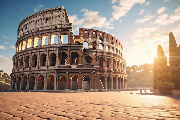 Romeinse colosseum illustratie