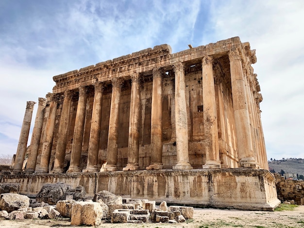 Romeinse tempel van Bacchus in Baalbek in Libanon het Midden-Oosten the