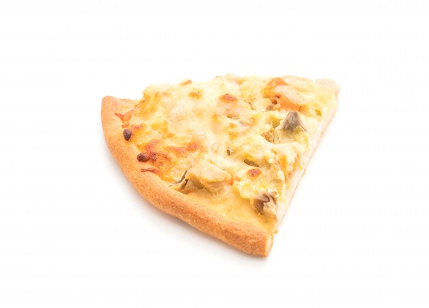 romige paddestoelpizza