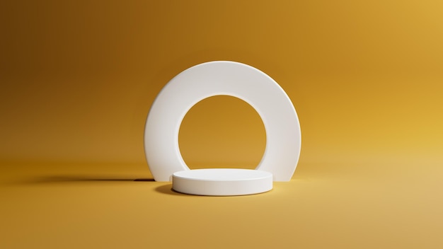 Rond podium met realistisch 3D-ontwerp