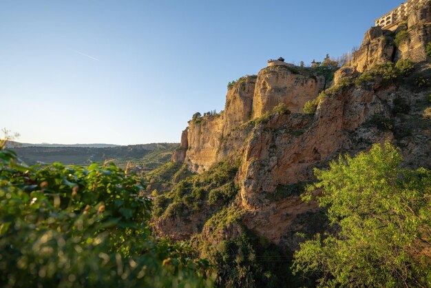 Photo ronda cliff rock formations ronda andalusia spain