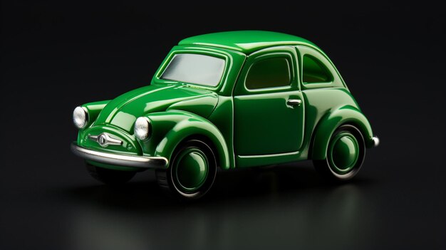 Ronde kleine auto groen