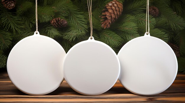 ronde lege witte keramische ornamenten als hartverwarmende geschenken voor een gezinsreünie