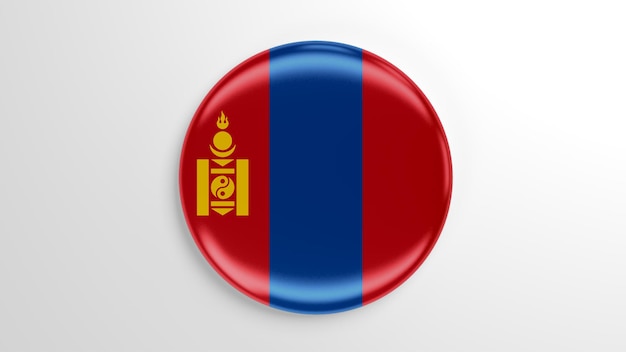 Ronde Pin AAA Vlag 3D illustratie