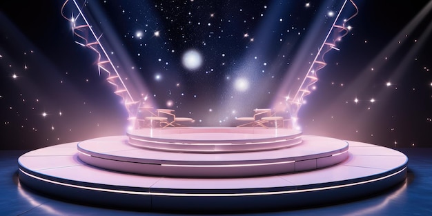 Ronde podium op Cosmic Stage Extravaganza Celestial Spotlight