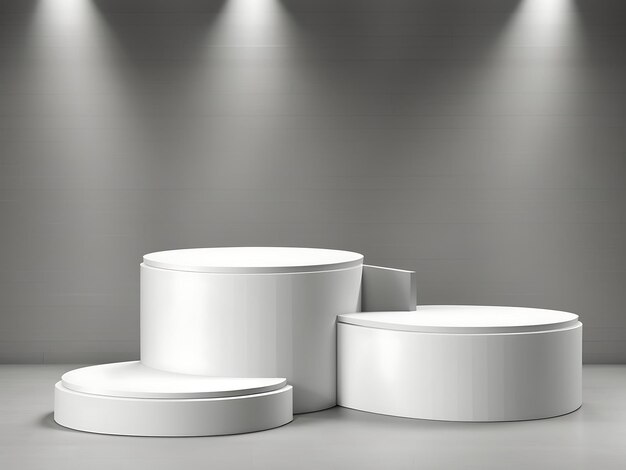 Ronde podium over Minimal Scene Platform 3D Mockup voor productpresentatie en brandingdesign