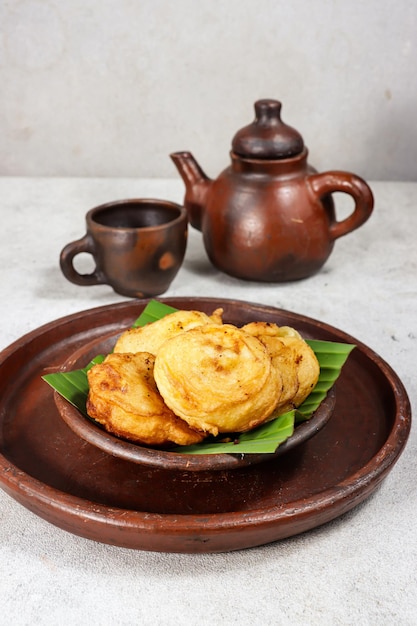 Rondo royal or rondho royal is fried fermented cassava and flour batter