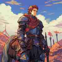 Photo ronove a colorful washes adventure in 16bit fire emblem style