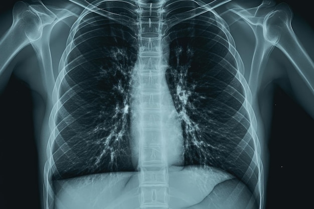 Röntgenfoto's van de borst om de toestand van de longen en het hart te beoordelen