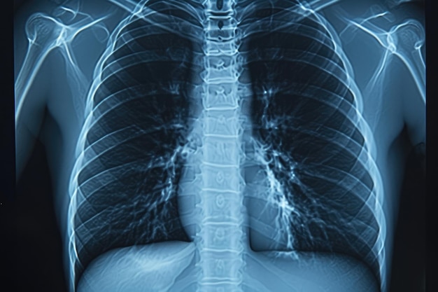 Röntgenfoto's van de borst om de toestand van de longen en het hart te beoordelen