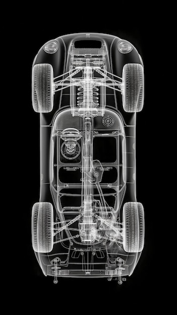 Foto röntgenvoertuig en chassis