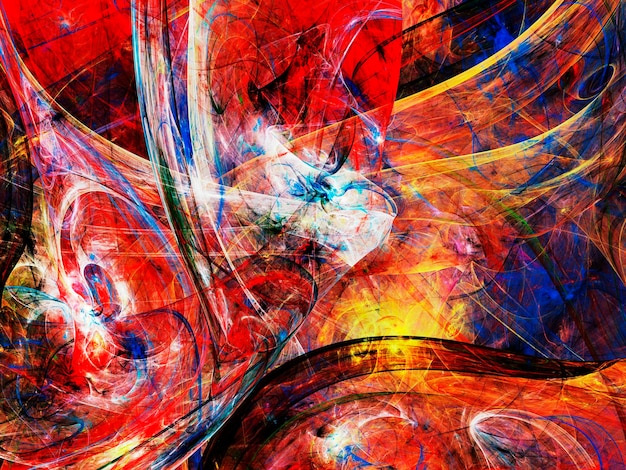 rood abstracte fractal achtergrond 3d rendering illustratie