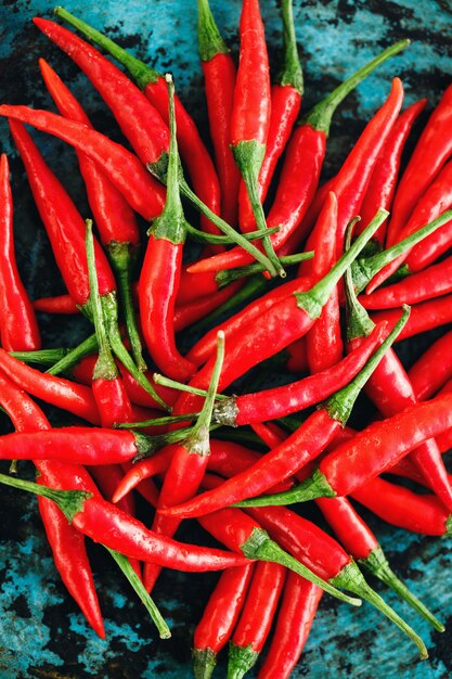 Rood Chili Peppers-close-up