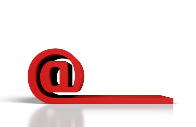 Rood e-mailsymbool