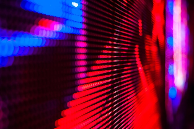 Rood en blauw knipperend LED-licht disco muur achtergrond lus
