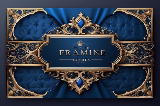 Rood en blauw Luxury Premium Cover Design Royal Vinage Effect Frame styele Design Moderne ontwerp achtergrond