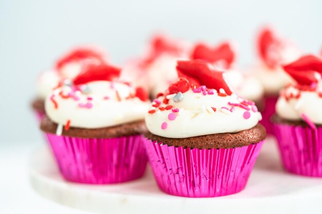 rood fluwelen cupcakes