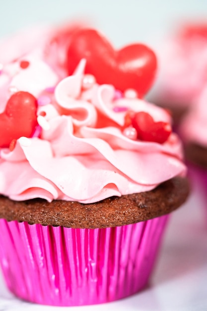 rood fluwelen cupcakes