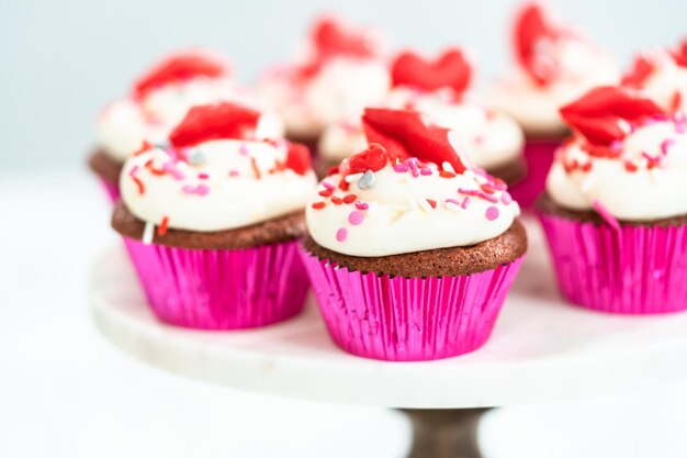 rood fluwelen cupcakes
