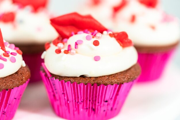 rood fluwelen cupcakes