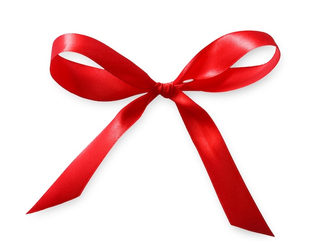Rood gebonden satijn lint valentijnsdag liefde concept