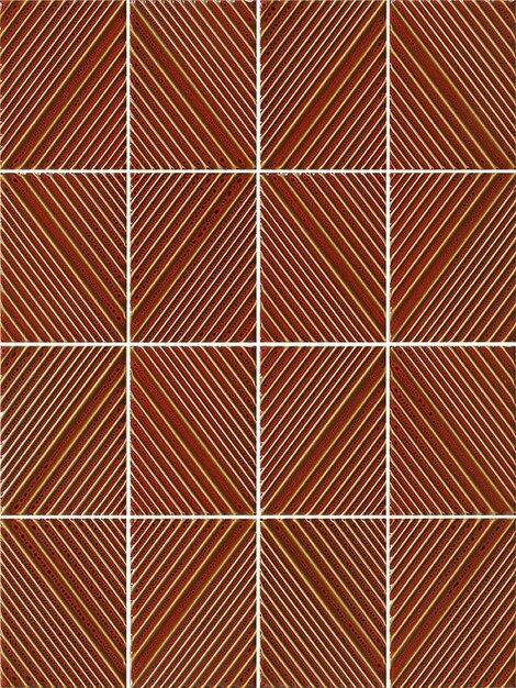 Rood geometrisch tegelpatroon