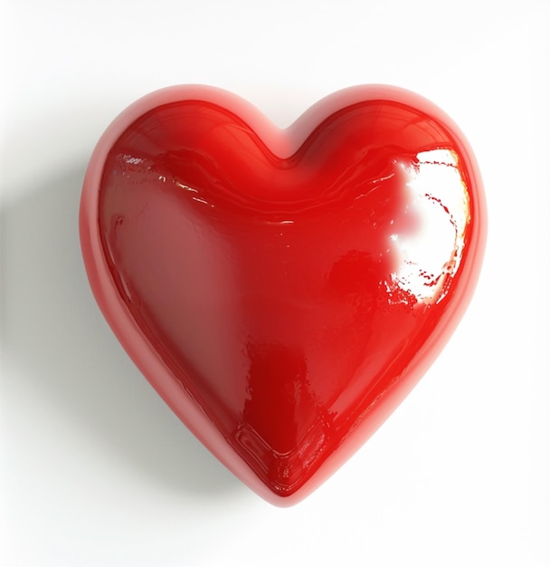 Rood glazen hart op witte achtergrond romantiek glazen hart beeldhouwwerk glazen hart glazen hart