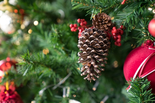 Rood groen goud Bokeh kerstboom