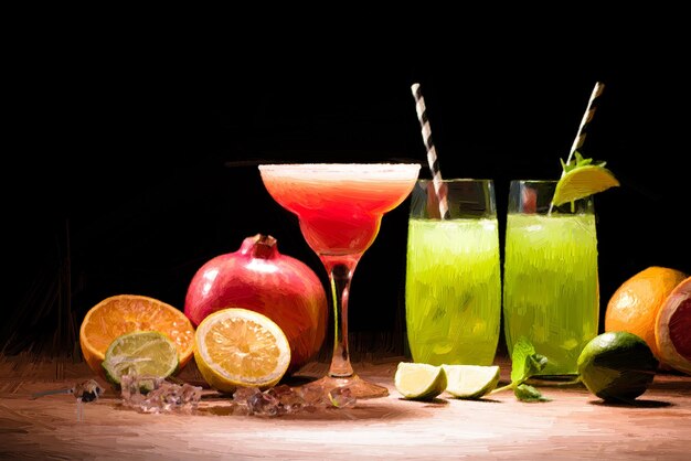 rood-groene alcoholische dranken