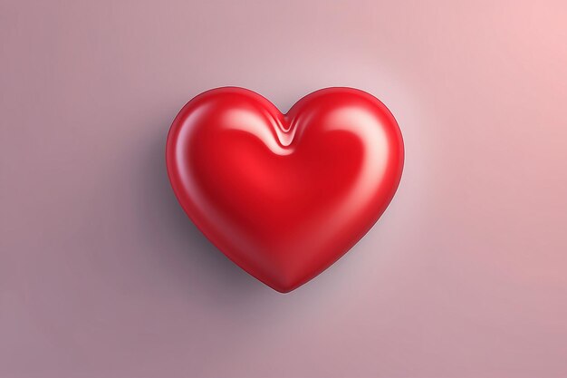 Foto rood hart realistisch 3d-ontwerp icoon hart symbool liefde vector illustratie