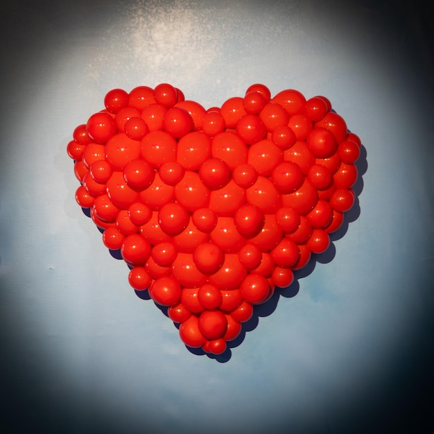 Rood hart symbool van liefde romantische viering Concept met kopie ruimte