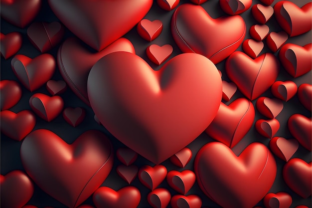 Rood hart vormen voor Valentijnsdag achtergrond
