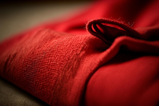 rood katoenen linnen close-up