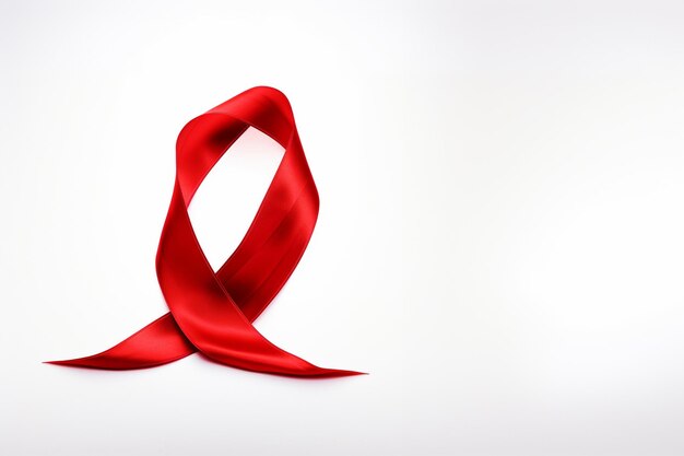 Foto rood lint symbool van de wereld aids dag