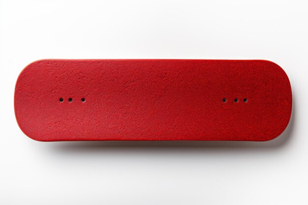 Rood skateboard met twee gaten op een wit of helder oppervlak PNG doorzichtige achtergrond