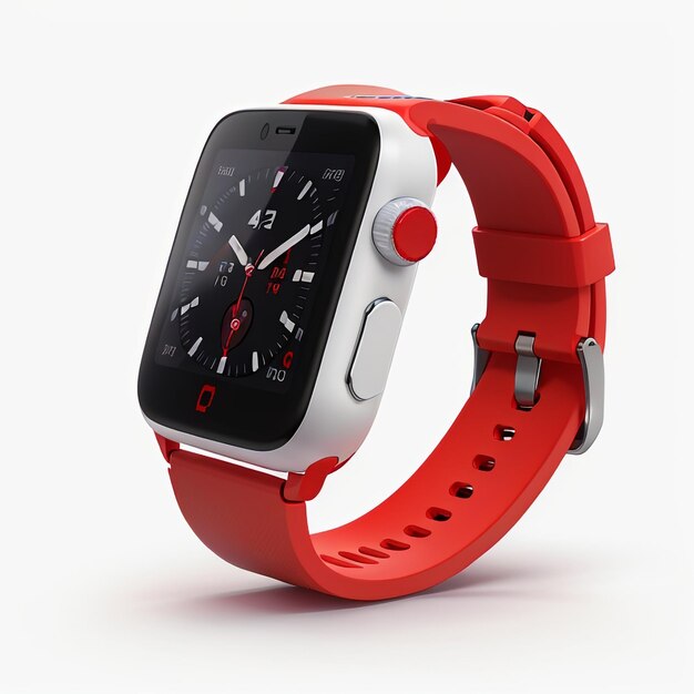 Rood slim horloge