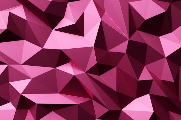 Rood veelhoekig patroon met driehoeken geometrische 3d textuur