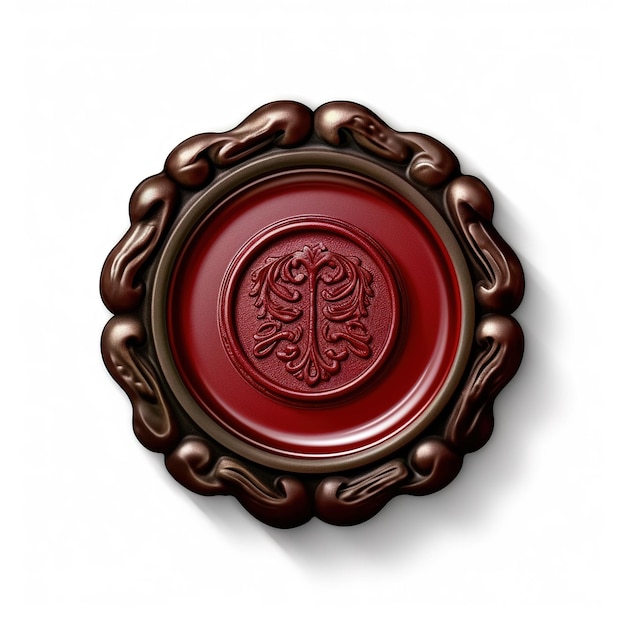 Rood waszegel of stempel geïsoleerd