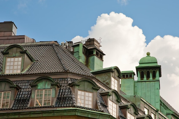 Roof of old house in Stockholm