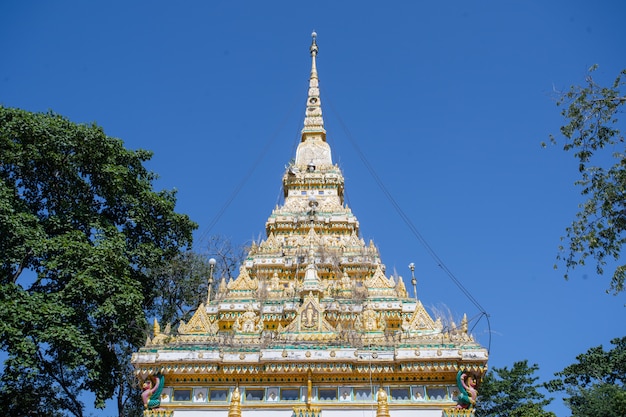 roof small temple in the forest