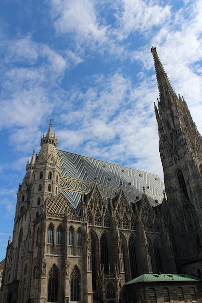 The roof of the st. vitus cathedral in vienna