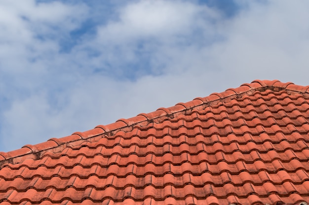 Roof with sky,copy space.