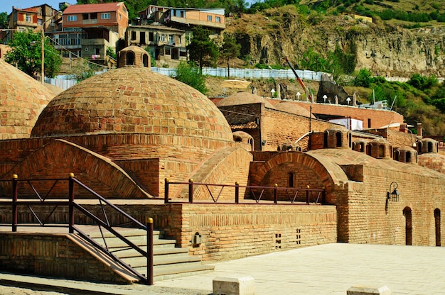 Roofs of the famous spa Tbilisi sulphur bath, Georgia